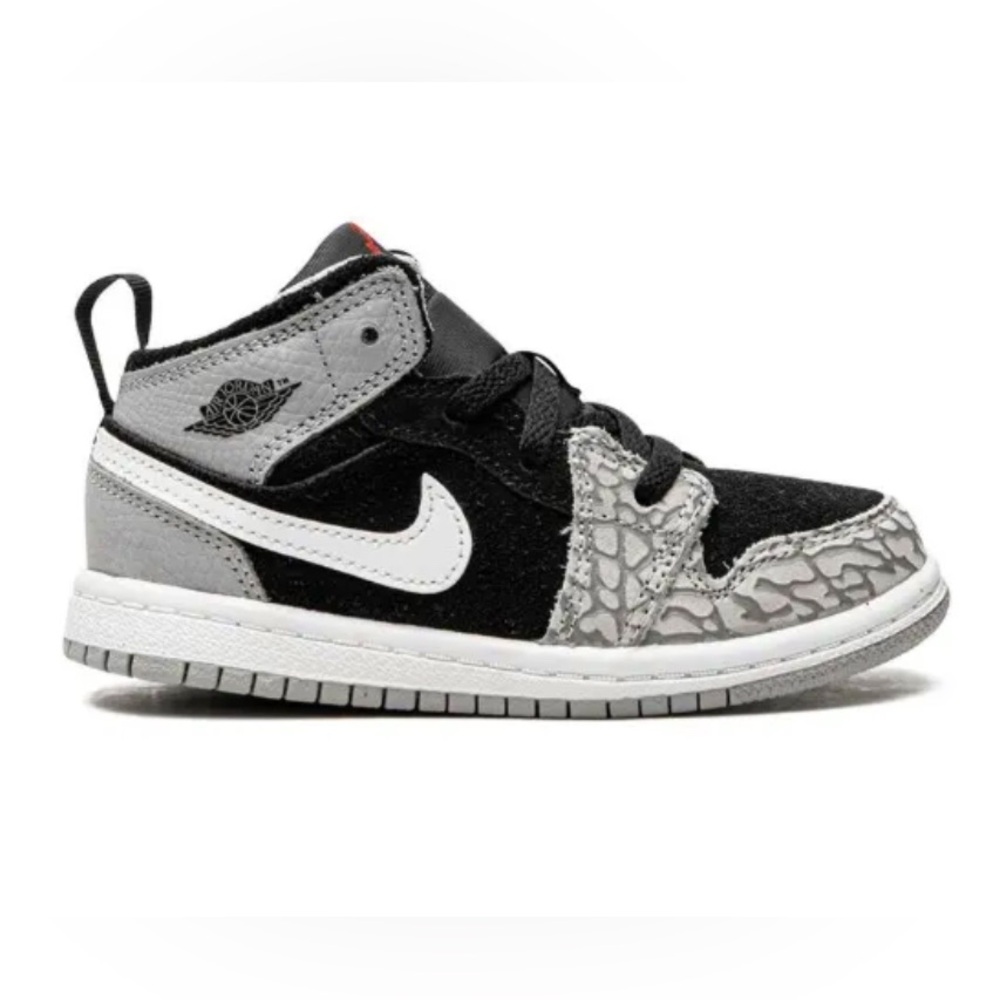 Nike - Kid’s Air Jordan 1 Mid SE GS “Elephant Toe Print” Sneakers - Size: 8C